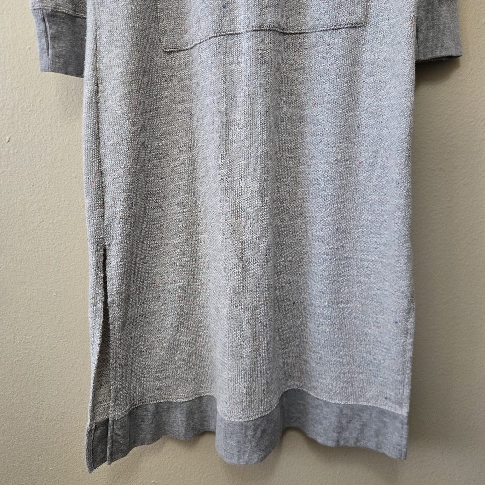 SOFT SURROUNDINGS Lazy Day Lounge Dress Size SP Hooded Soft Gray Marl‎ Pocket - Picture 8 of 15